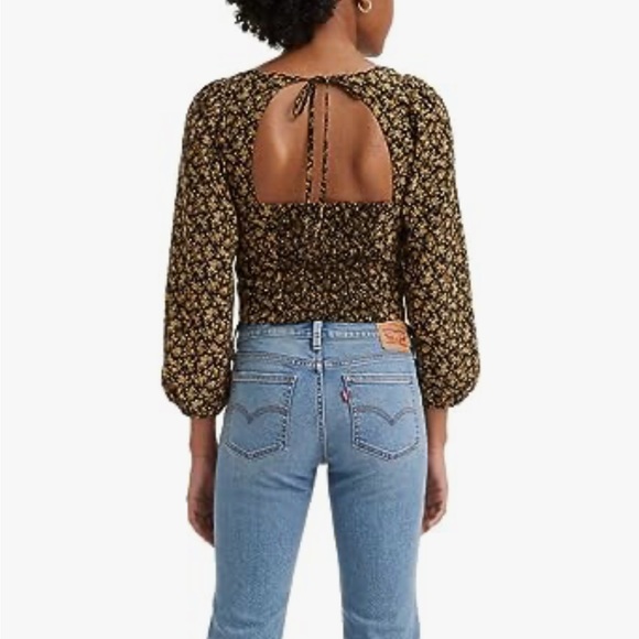 LEVI’S Finn Blouse in Janice Floral Caviar - Picture 2 of 3